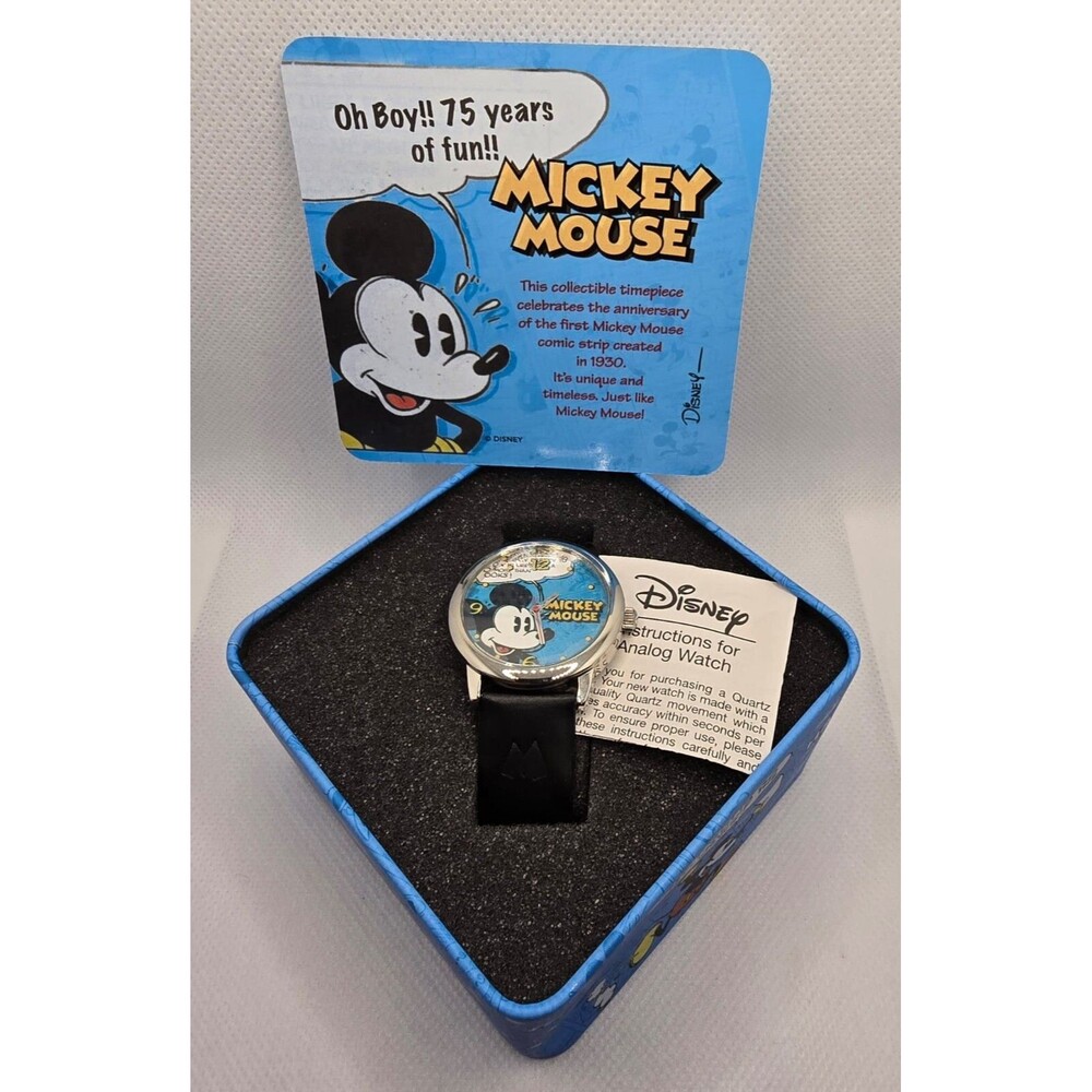 Unisex Disney Mickey Mouse 75th Anniversary Limited Edition Watch with Box